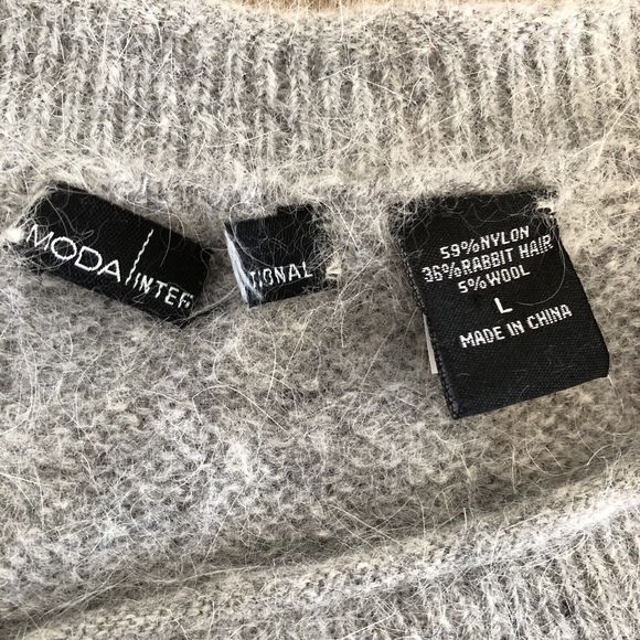 Moda International Sweater Womens Size L Long Sleeve Pullover Open Knit Boxy - Picture 6 of 10